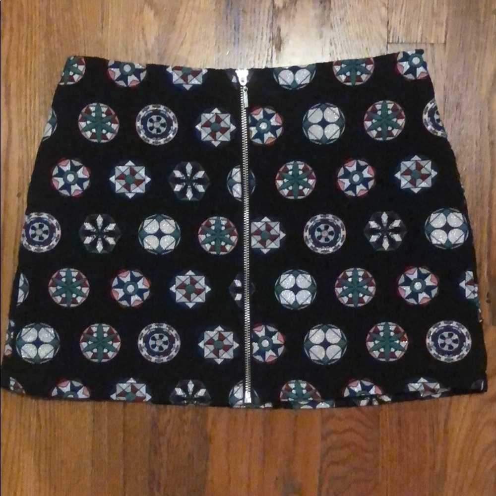Top Shop Pattern Mini Skirt